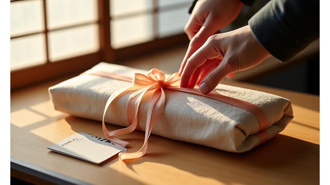 美しくギフト包装された手織り漁網