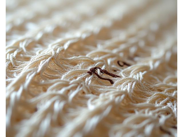 カスタマイズされた名前入りの手織り漁網のクローズアップ